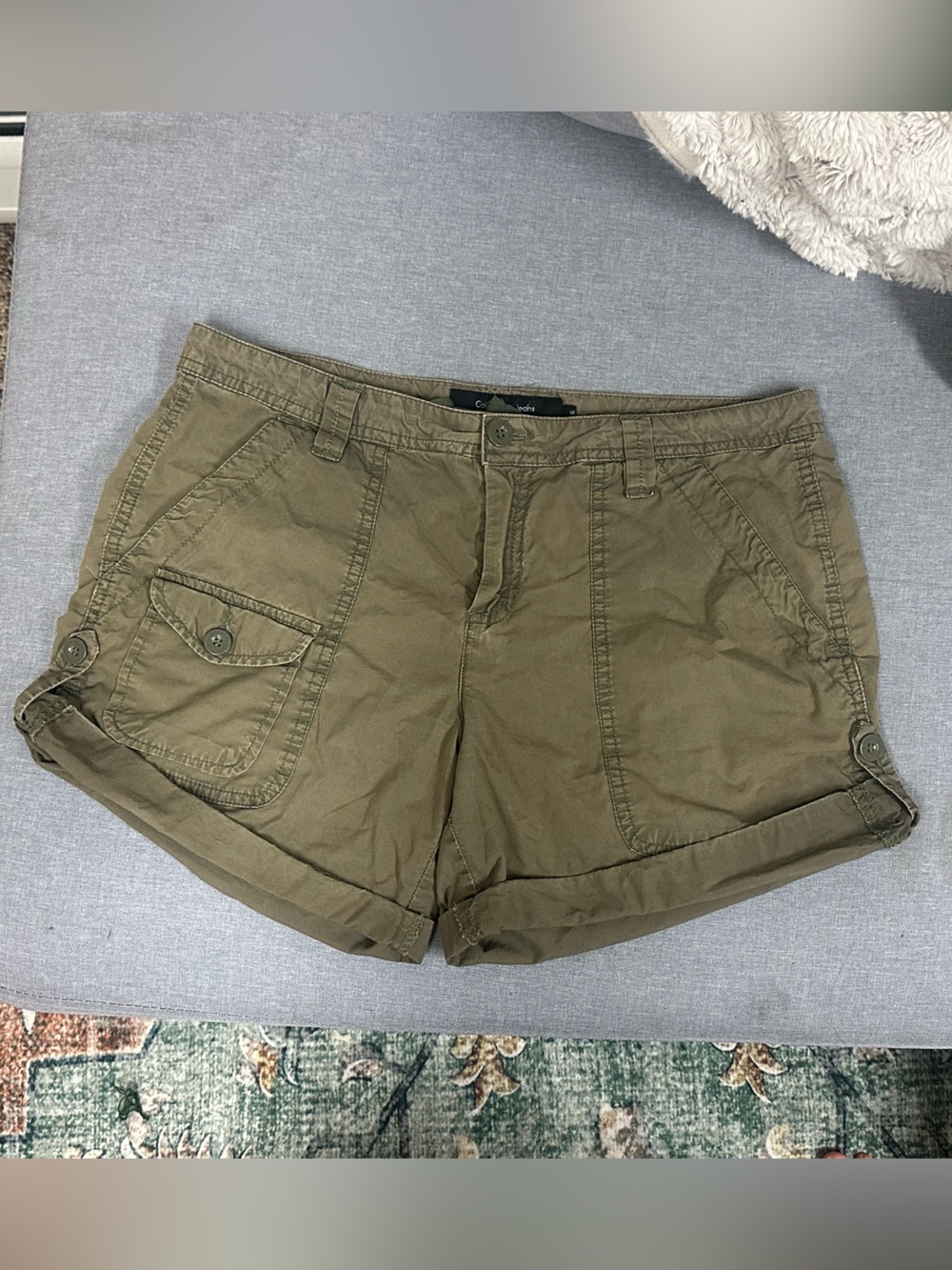 Calvin Klein Jeans Olive Green Cargo Shorts